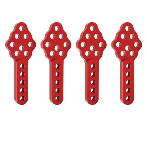 QPAJWAKS 2/4pcs Metal Shock Absorber Mount Adjust Height Angle Stand for 1/10 RC Crawler Axial SCX10 90046 90047 D90 D110 Upgrade Part(Red 4pcs) von QPAJWAKS