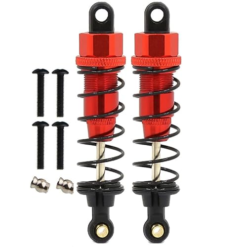 QPAJWAKS 2 STÜCKE CC01 HSP Aluminium Metall Stoßdämpfer L 70mm Federung Absorber Federdämpfer Crawler RC Auto Upgrade Teile Y02(2pcs Red) von QPAJWAKS