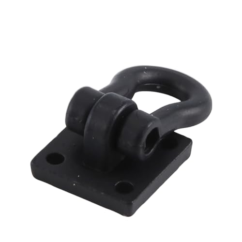 QPAJWAKS 2 Stück Anhänger-Abschleppschnalle, Abschlepphaken, Metall-Kletteranhänger-Fesseln for 1/10 RC Auto, LKW, Kletterauto (schwarz) von QPAJWAKS