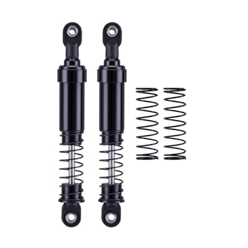 QPAJWAKS 2 Stücke 75mm 85mm 95mm 105mm 115mm Aluminium Big Bore Schocks Öldämpfer for 1/10 RC Crawler Auto SCX10 Capra TRX4 LCG Chassis Gspeed(Black 105mm 2pcs) von QPAJWAKS