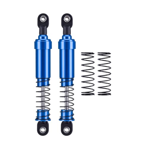 QPAJWAKS 2 Stücke 75mm 85mm 95mm 105mm 115mm Aluminium Big Bore Schocks Öldämpfer for 1/10 RC Crawler Auto SCX10 Capra TRX4 LCG Chassis Gspeed(Blue 105mm 2pcs) von QPAJWAKS