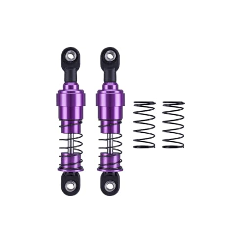QPAJWAKS 2 Stücke 75mm 85mm 95mm 105mm 115mm Aluminium Big Bore Schocks Öldämpfer for 1/10 RC Crawler Auto SCX10 Capra TRX4 LCG Chassis Gspeed(Purple 75mm 2pcs) von QPAJWAKS