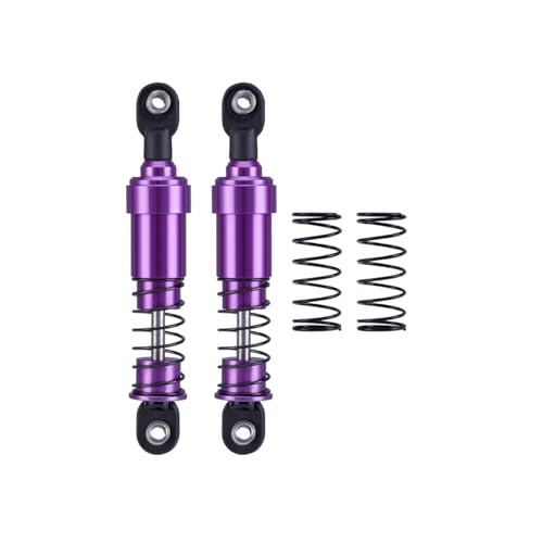 QPAJWAKS 2 Stücke 75mm 85mm 95mm 105mm 115mm Aluminium Big Bore Schocks Öldämpfer for 1/10 RC Crawler Auto SCX10 Capra TRX4 LCG Chassis Gspeed(Purple 85mm 2pcs) von QPAJWAKS