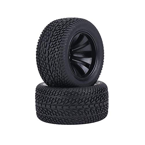 QPAJWAKS 2 Teile/Satz 1/12 Gummi Racing Auto Reifen Reifen & Kunststoff Naben Rad Felgen for 1:12 RC Auto Racing Auto RC Ersatzteile Rad Reifen von QPAJWAKS