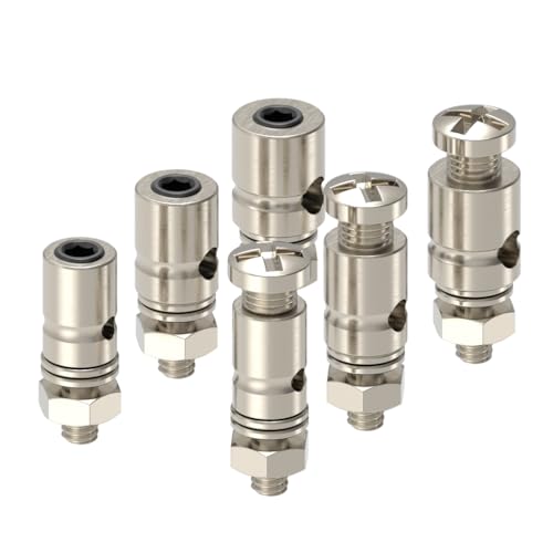 QPAJWAKS 20 STÜCKE 1,3mm 1,8mm 2,1mm Gestängeanschlüsse Verbindungsstopper Metall Schnellversteller Stellungsregler Servoanschluss for DIY RC Boote Teil(2.1MM Inner Hexagon) von QPAJWAKS