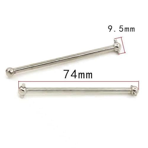 QPAJWAKS 2Pcs 74mm Metall Hund Knochen Antriebswelle for Wltoys 104001 1/10 RC Auto Upgrades Änderung Teile Zubehör von QPAJWAKS