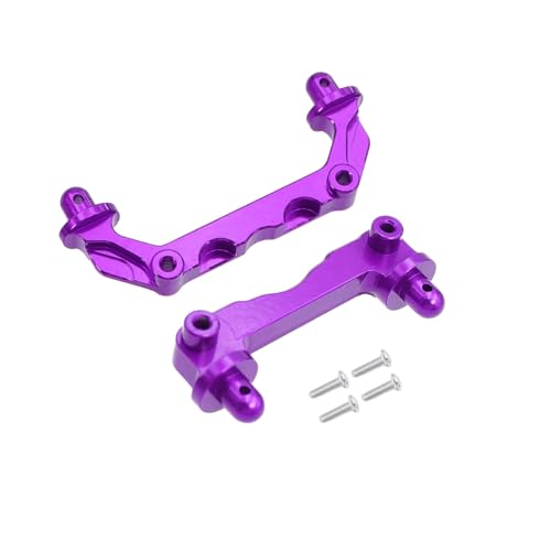 QPAJWAKS 2Pcs Mjx Hyper Go 14210 Metal Front Rear Car Shell Column Pillars Body Post RC Car Aluminum Alloy Upgrade Parts(Purple) von QPAJWAKS
