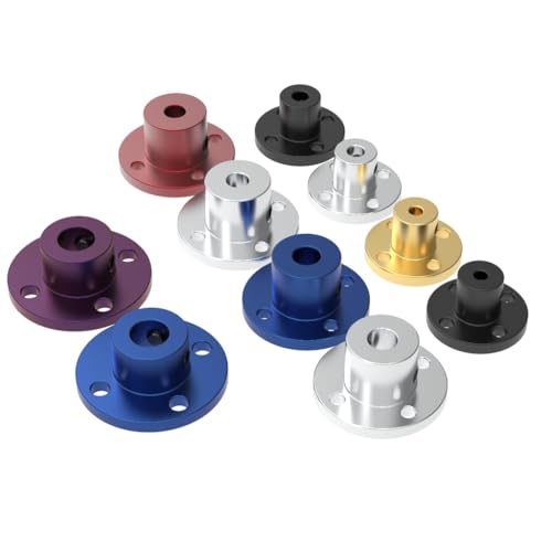 QPAJWAKS 3/4/5/6/6,35/7/8 mm Aluminium Starrflanschkupplung Motorführung Wellenkupplung Stützverbinder for RC DIY Spielzeug(Light Grey) von QPAJWAKS