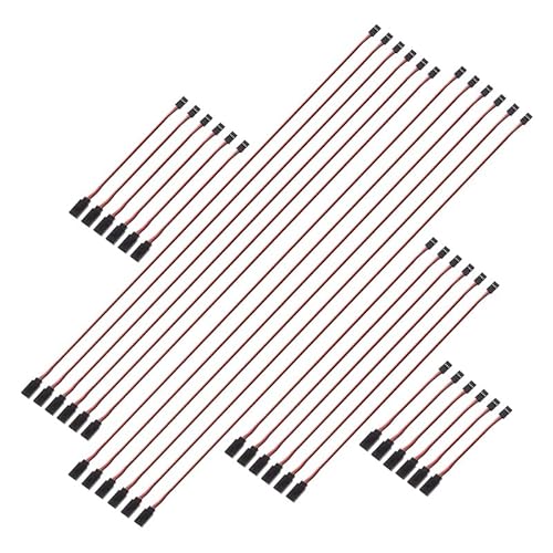 QPAJWAKS 30 Pcs 3-Pin Verlängerung Kabel 5 Größen for Servo Verlängerung Fernbedienung Teile von QPAJWAKS
