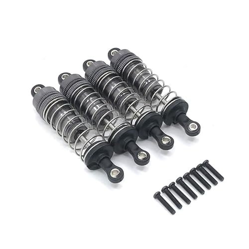 QPAJWAKS 4 STÜCKE/1 Satz Metall Vorne und Hinten Universal Stoßdämpfer for Wltoys 144010 124019 124017 144001 144002 RC Auto Upgrade Teile(Gray) von QPAJWAKS
