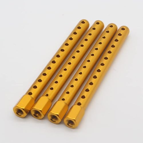 QPAJWAKS 4 STÜCKE HSP 102037 122037 Aluminium Auto-Shell Spalte Körper Halterungen 02010 1/10 Tuningteile for 94102 94122 94103 94123(Yellow) von QPAJWAKS