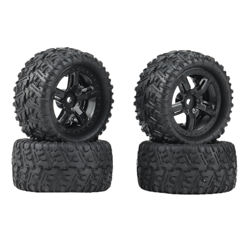 QPAJWAKS 4 Stücke Gummireifen Reifen Rad P6973 for Remo Hobby Smax 1621 1625 1631 1635 1651 1655 1/16 RC Auto Upgrade Teile von QPAJWAKS