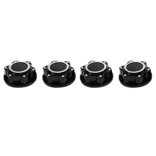 QPAJWAKS 4Pcs Aluminium 24Mm Hex Radmuttern Radnabenabdeckung Staubdicht Anti-Rutsch for Arrma 1/5 KRATON 8S Outcast 8S RC Auto(Zwart) von QPAJWAKS