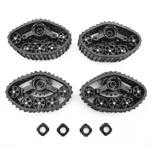 QPAJWAKS 4Pcs Schnee Track Rad Reifen for WPL C14 C24 C24-1 B14 B24 1/16 RC Auto Upgrade Teile Zubehör von QPAJWAKS