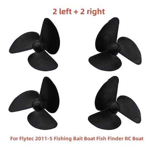 QPAJWAKS 8 Stücke Kunststoffpropeller 4 Links & 4 Rechts for Flytec 2011-5 Angeln Köderboot Fischfinder RC Boot Ersatzteile Zubehör(2 Left 2 Right) von QPAJWAKS