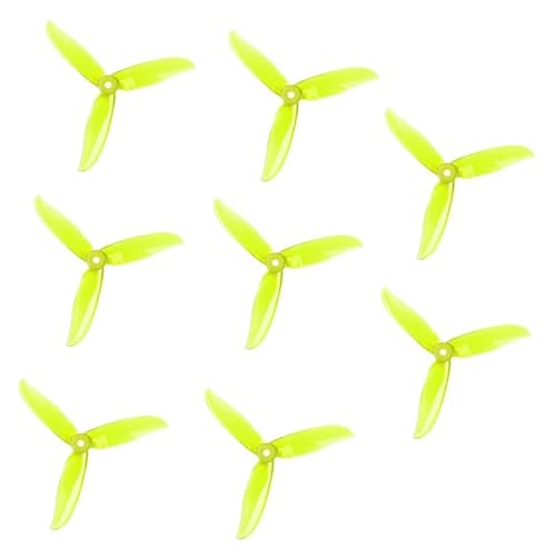 QPAJWAKS 8Pcs T5046C PRO Propeller 3-Blatt FPV Propeller 4CW + 4CCW for RC Quadcopter Drone Racing Zubehör Teil(Fluorescent Green) von QPAJWAKS
