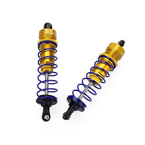 QPAJWAKS 92mm Vorne & 105mm Hinten Stoßdämpfer Dämpfer Aufhängung for ZD Racing HSP Redcat Hongnor LRP HPI Hobao 1/10 RC Buggy LKW(2pcs Gold 92mm Front) von QPAJWAKS
