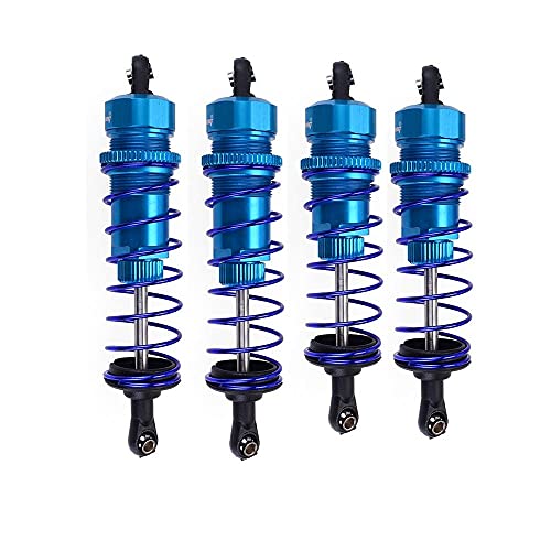 QPAJWAKS 92mm Vorne & 105mm Hinten Stoßdämpfer Dämpfer Aufhängung for ZD Racing HSP Redcat Hongnor LRP HPI Hobao 1/10 RC Buggy LKW(4PCS Blue) von QPAJWAKS