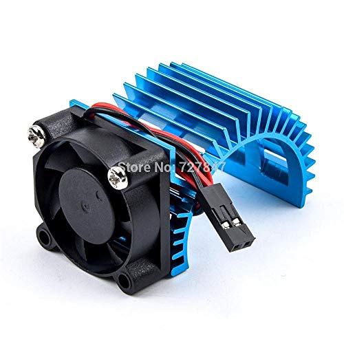 QPAJWAKS Aluminium 380/540 Elektromotor Lagersichere Abdeckung Kühlkörper Lüfter Anzug for Alle 1/8 1/10 Modell Autos RC Teile(540 Blue) von QPAJWAKS