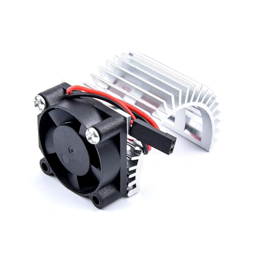 QPAJWAKS Aluminium 380/540 Elektromotor Lagersichere Abdeckung Kühlkörper Lüfter Anzug for Alle 1/8 1/10 Modell Autos RC Teile(540 Silver) von QPAJWAKS