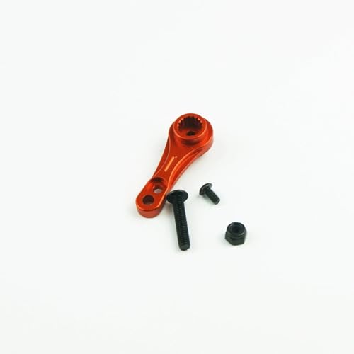 QPAJWAKS Aluminium Legierung 15T 17T Lenkung Servo Arm for HPI Rovan Rofun Baja 5B 5T Buggy LKW 1/5(15T and 17T Orange) von QPAJWAKS