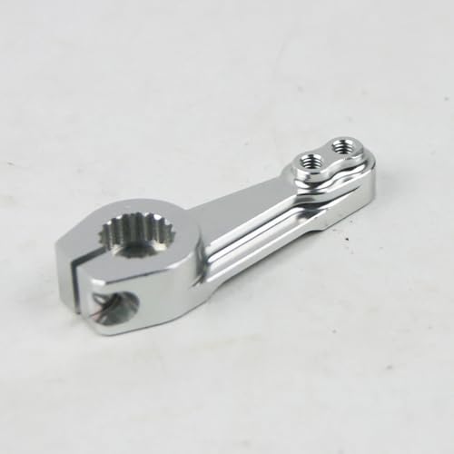 QPAJWAKS Aluminium Legierung 15T 17T Lenkung Servo Arm for HPI Rovan Rofun Baja 5B 5T Buggy LKW 1/5(17T Silver) von QPAJWAKS