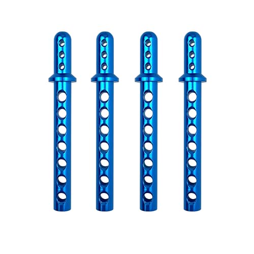 QPAJWAKS Aluminiumlegierung Karosseriepfosten HSP 862001 (762001) Metallkarosseriepfosten for 1/8 Off-Road-Auto Monster Truck 94762 62013 Upgrade-Teile(4PCS Blue) von QPAJWAKS