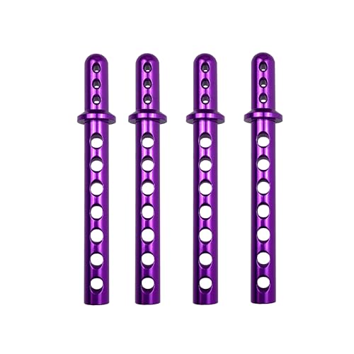 QPAJWAKS Aluminiumlegierung Karosseriepfosten HSP 862001 (762001) Metallkarosseriepfosten for 1/8 Off-Road-Auto Monster Truck 94762 62013 Upgrade-Teile(4PCS Purple) von QPAJWAKS