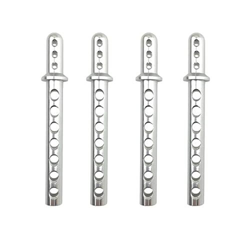 QPAJWAKS Aluminiumlegierung Karosseriepfosten HSP 862001 (762001) Metallkarosseriepfosten for 1/8 Off-Road-Auto Monster Truck 94762 62013 Upgrade-Teile(4PCS Silver) von QPAJWAKS