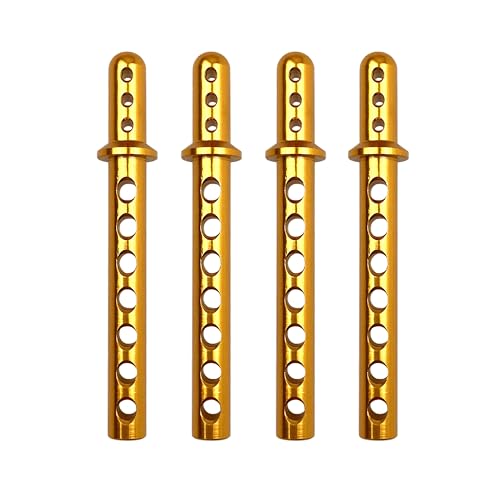 QPAJWAKS Aluminiumlegierung Karosseriepfosten HSP 862001 (762001) Metallkarosseriepfosten for 1/8 Off-Road-Auto Monster Truck 94762 62013 Upgrade-Teile(4PCS Yellow) von QPAJWAKS