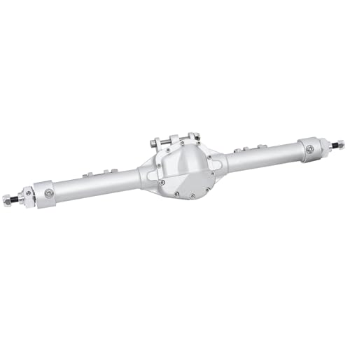 QPAJWAKS Aluminum One Piece Construction Axle Offset Straight Axle Set for 1/10 RC Crawler Axial SCX10 II Vanquish VS4-10 Rock Truck Part(Rear Axle Silver) von QPAJWAKS