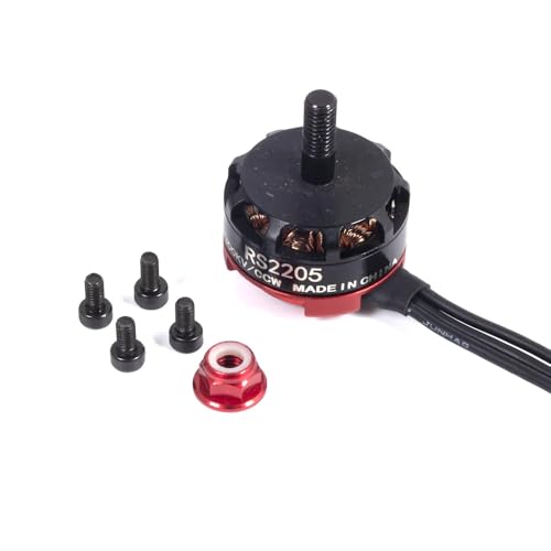 QPAJWAKS Auf Lager 1PC Neuer RS2205 2205 2300KV CW (Rot) CCW (Schwarz) Bürstenloser Motor for FPV RC QAV250 X210 Racing Drone Multicopter(RS2205 CCW 1PC Red) von QPAJWAKS