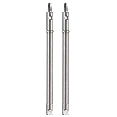 QPAJWAKS Axial SCX24 Edelstahl Vorne Hinten Lenkachse CVD Antriebswelle Dog Bone Cup Radwelle for 1/24 AXI00004 B17 90081 RC Auto(Rear Drive Shaft) von QPAJWAKS
