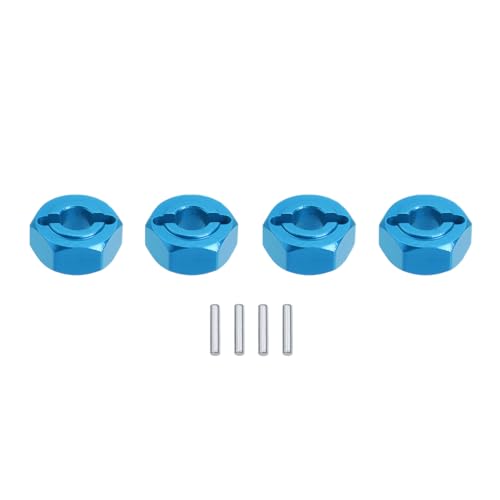 QPAJWAKS CNC Aluminum Metal 12mm*5mm Combiner Hex Wheel Hub Hex Adapter for 1/14 MJX Hyper Go 14209 14210 Spare Upgrade Parts(Blauw) von QPAJWAKS