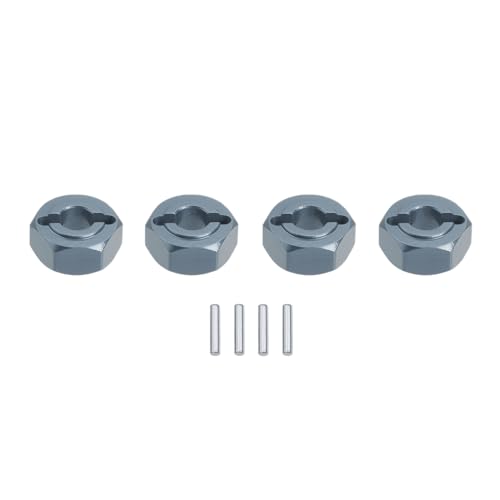 QPAJWAKS CNC Aluminum Metal 12mm*5mm Combiner Hex Wheel Hub Hex Adapter for 1/14 MJX Hyper Go 14209 14210 Spare Upgrade Parts(Titanium) von QPAJWAKS