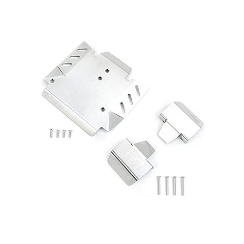 QPAJWAKS Edelstahl-Klingenarmverstärkung Chassis-Panzerungsschutz-Schutzplatte for Axial 1/10 RBX10 Ryft RC Crawler Autoteile(3pcs Chassis Armor) von QPAJWAKS