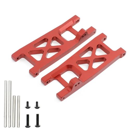 QPAJWAKS Front Rear Suspension Arm for 1/10 ECX 2WD Series Ruckus Torment Ax Brutus Circuit AMP MT RC Car Upgrade Parts(Back arm red) von QPAJWAKS