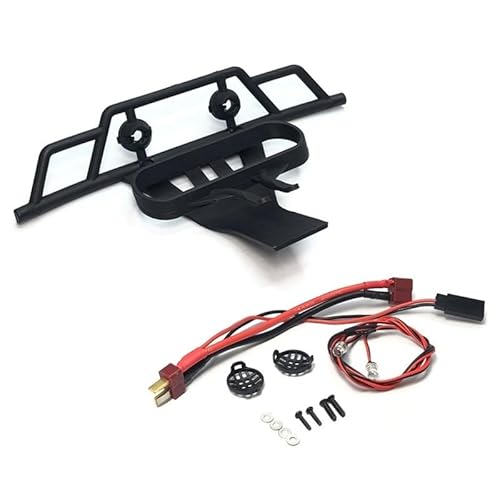 QPAJWAKS Frontstoßstange mit LED-Licht for Wltoys 144001 144010 124007 124017 124019 RC-Auto-Upgrades Dekorationsteile Zubehör von QPAJWAKS