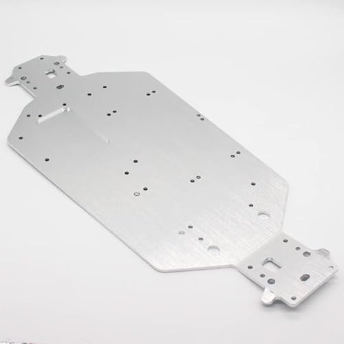 QPAJWAKS HSP 04001 03601 Aluminiumlegierung Metallchassis 1/10 Tuningteile for Buggy Monster Bigfoot Truck HSP 94107 94170 94118 94111(Silver) von QPAJWAKS