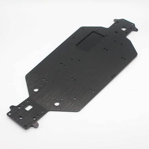 QPAJWAKS HSP 04001 03601 Aluminiumlegierung Metallchassis 1/10 Tuningteile for Buggy Monster Bigfoot Truck HSP 94107 94170 94118 94111(Zwart) von QPAJWAKS