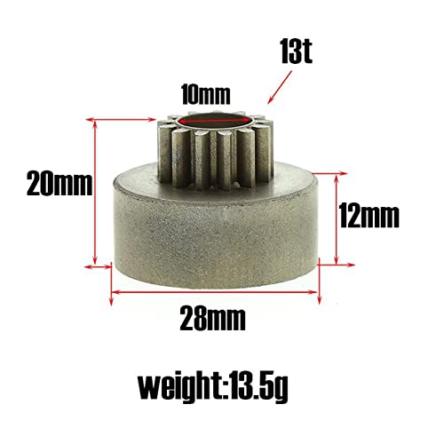 QPAJWAKS KYOSHO RC Metall 13T Kupplungsglocke for 1/8 RC Auto MP10 MP9 IFW46 97035-13 von QPAJWAKS
