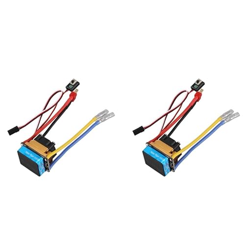 QPAJWAKS L81A 2025-2X 480A Gebürsteter ESC-Einzelmotor mit Lüfter, wasserdicht, 2-4S, 3 Modi, 5V/3A BEC for RC-Autos von QPAJWAKS