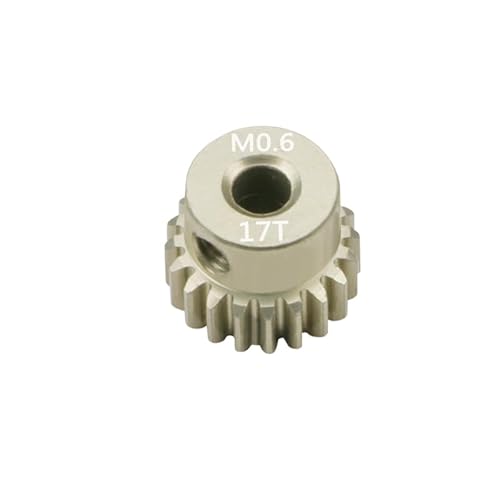 QPAJWAKS M06-Form 3,175 mm 13T 15T 17T 18T 20T 22T 24T 28T 30T 33T Ritzelmotorzahnräder aus Aluminiumlegierung Werden im 110RC-Modell verwendet(M0.6 17T) von QPAJWAKS