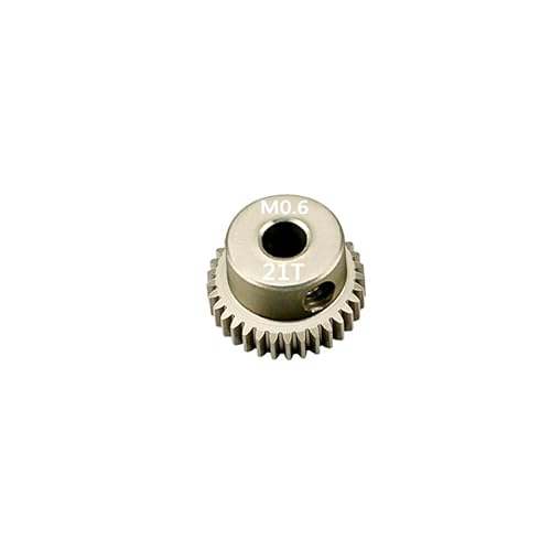 QPAJWAKS M06-Form 3,175 mm 13T 15T 17T 18T 20T 22T 24T 28T 30T 33T Ritzelmotorzahnräder aus Aluminiumlegierung Werden im 110RC-Modell verwendet(M0.6 21T) von QPAJWAKS