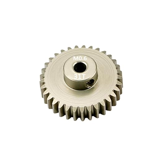 QPAJWAKS M06-Form 3,175 mm 13T 15T 17T 18T 20T 22T 24T 28T 30T 33T Ritzelmotorzahnräder aus Aluminiumlegierung Werden im 110RC-Modell verwendet(M0.6 31T) von QPAJWAKS