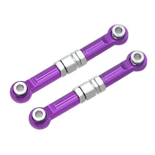 QPAJWAKS MJX 14210 14209 Metal Front Steering Rod Steering Links Tie Rod for MJX H16 16207 16208 16209 16210 1/16 RC Car Upgrade(Purple) von QPAJWAKS