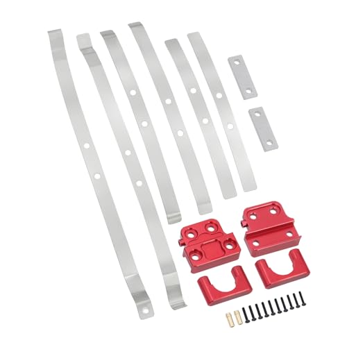 QPAJWAKS MN 1/12 MN82 LC79 Metall Hinterachse Befestigungsfeder Platte Federbefestigungssatz for MN 82 RC Auto DIY modifizierte Ersatzteile Upgrade-Teile(1Set Red) von QPAJWAKS