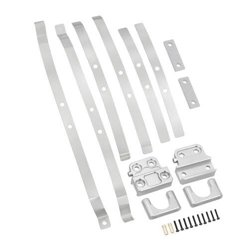 QPAJWAKS MN 1/12 MN82 LC79 Metall Hinterachse Befestigungsfeder Platte Federbefestigungssatz for MN 82 RC Auto DIY modifizierte Ersatzteile Upgrade-Teile(1Set Silver) von QPAJWAKS