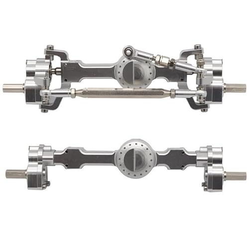 QPAJWAKS MN99S CNC Vollmetall Portalachse vorne und hinten for MN D90 D91 D99 D99S MN99S MN98 MN90 1/12 RC Auto Upgrades Teile(Silver) von QPAJWAKS