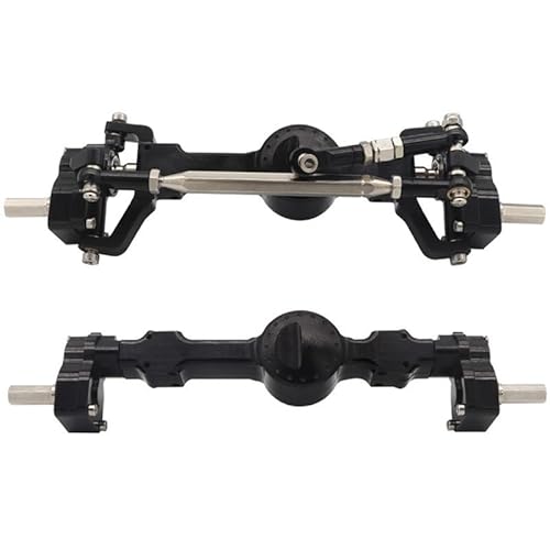 QPAJWAKS MN99S CNC Vollmetall Portalachse vorne und hinten for MN D90 D91 D99 D99S MN99S MN98 MN90 1/12 RC Auto Upgrades Teile(Zwart) von QPAJWAKS